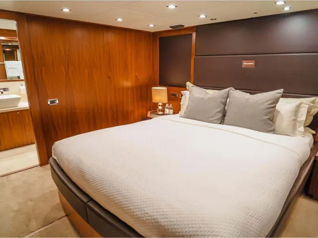 Air-conditioned cabin on a yacht rental in Dubai