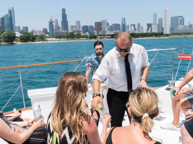 Event coordinator hosting guests on a yacht charter in Dubai