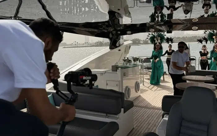 Photographer on a private yacht charter Dubai
